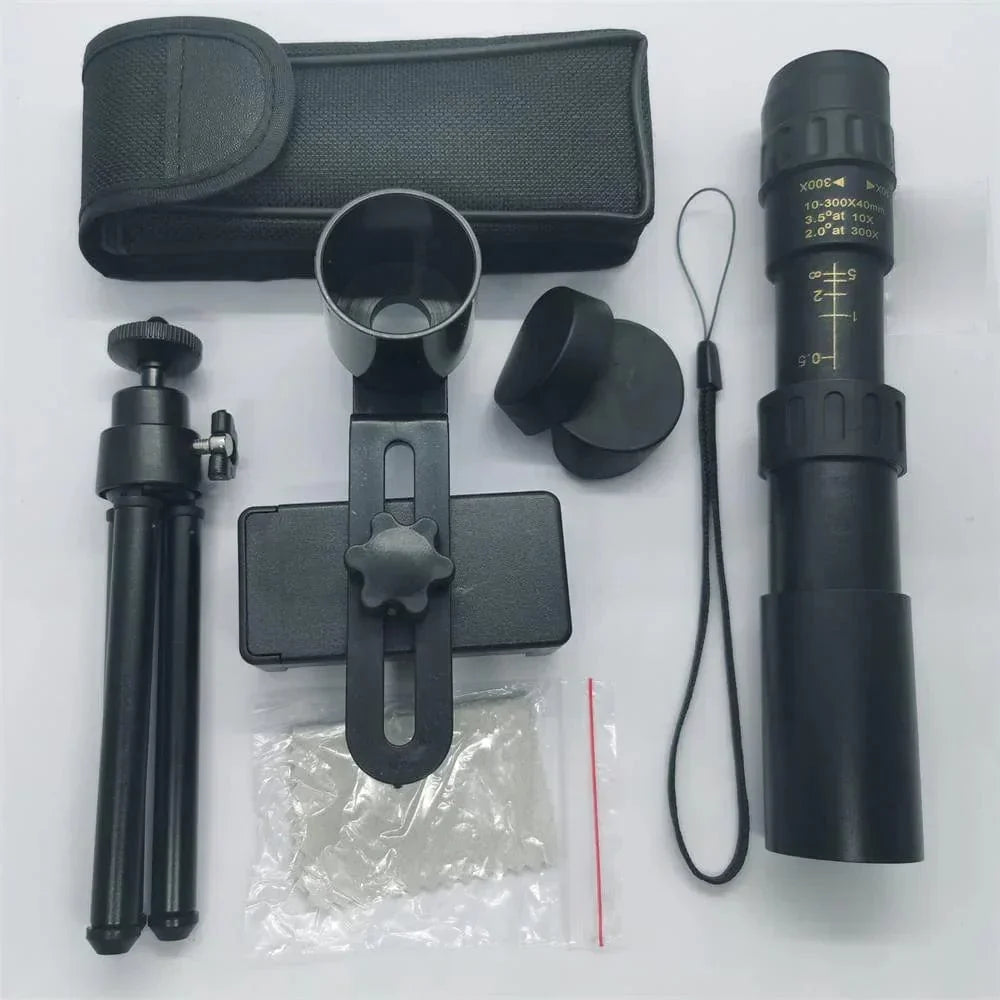Military Metal Binoculars - Best 10-300X Zoom HD Telescope