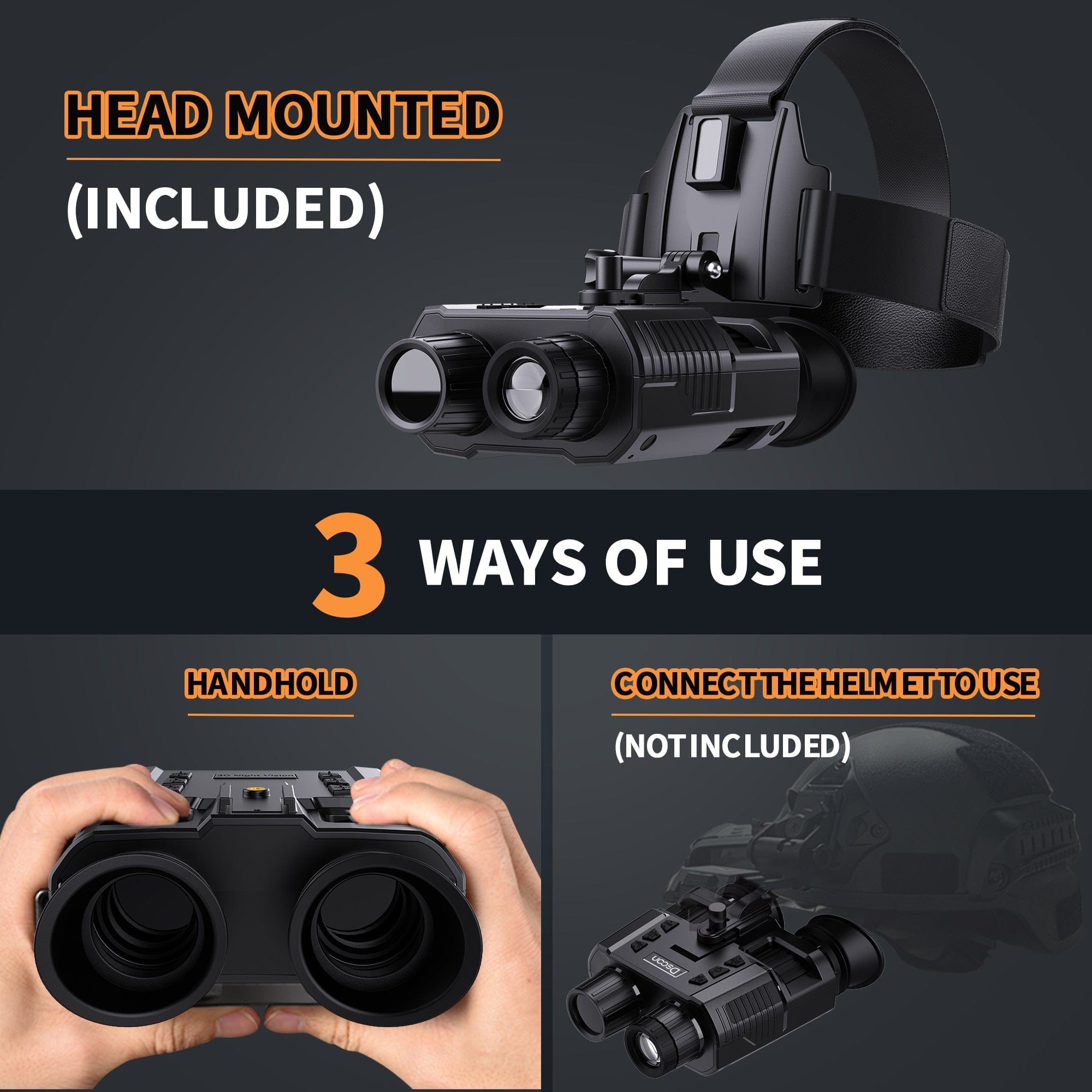 NightHunter Pro-X Premium Tactical Infrared Night Vision Binocular Goggles