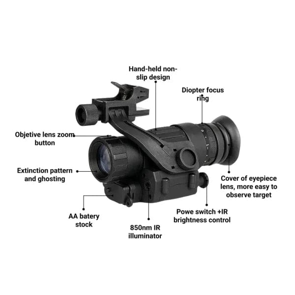 GZ27-0008 Digital PVS-14 Night Vision Monocular IR Illuminator Helmet Rail Mount Hunting Airsoft