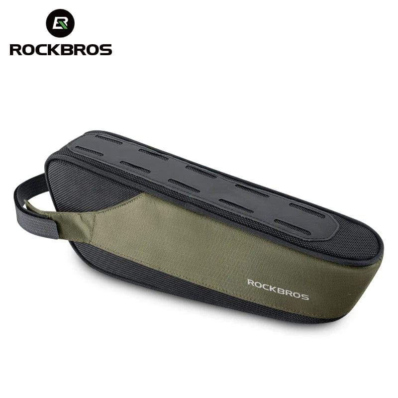 RockBros Bicycle Bag: Portable Cycling Top Tube Bag, Nylon MTB Road Phone Tool Bag with Reflective Ultralight Design