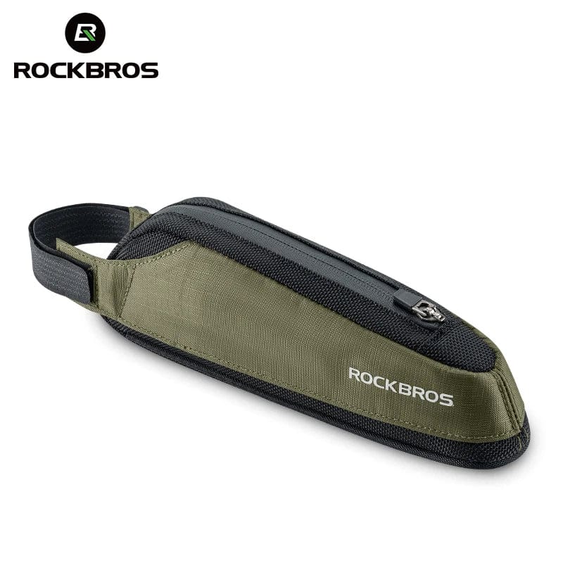 RockBros Bicycle Bag: Portable Cycling Top Tube Bag, Nylon MTB Road Phone Tool Bag with Reflective Ultralight Design